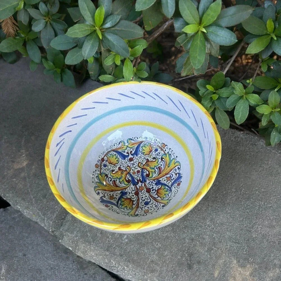 Meridana Ceramiche Italian Raffaelesco Colorful 6" Ice Cream Bowl - Picture 3 of 6